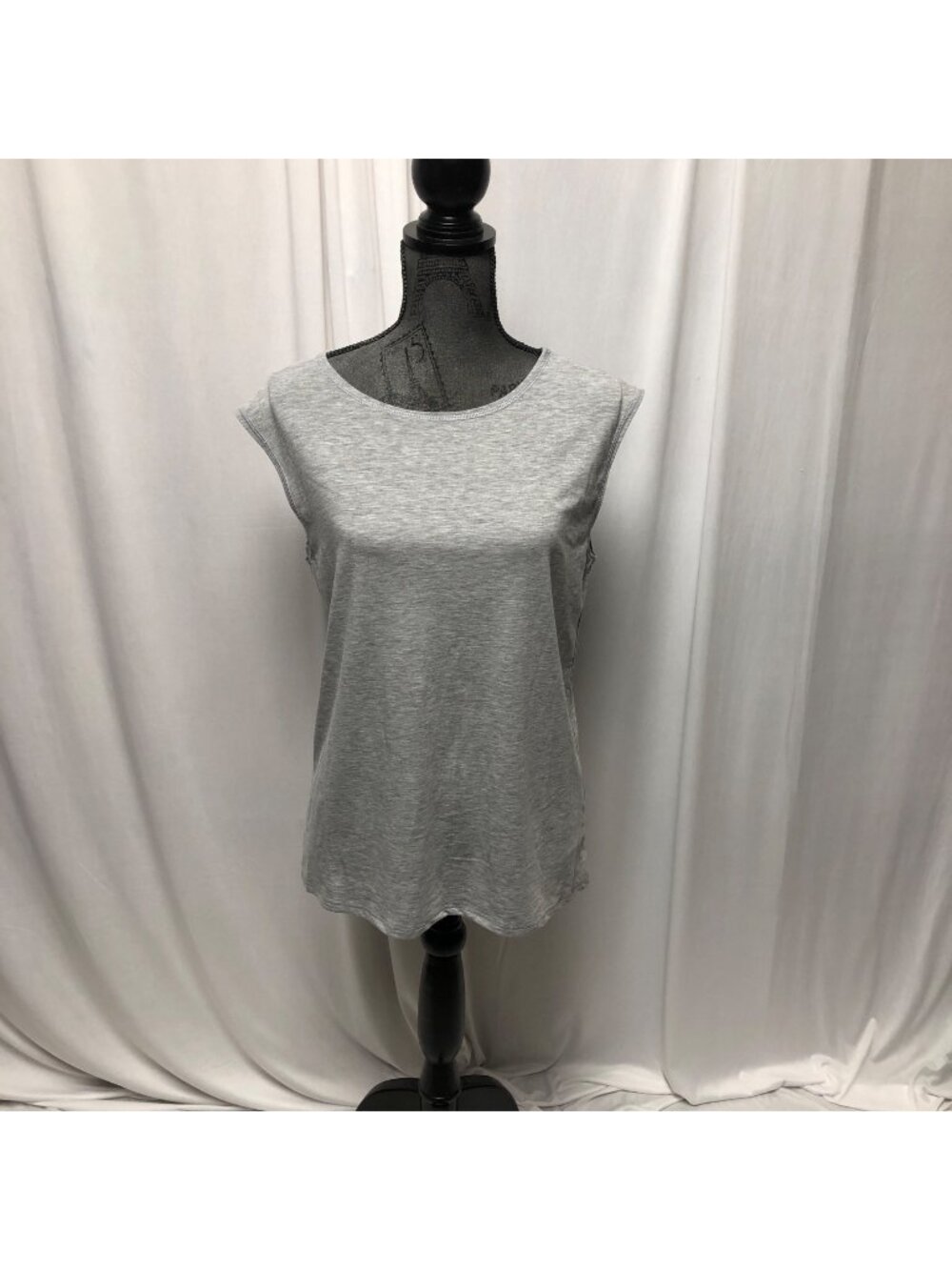 Panhandle Tank Top Juniors Sz Large Heather Grey Sleeveless Mesh Back Panel NEW